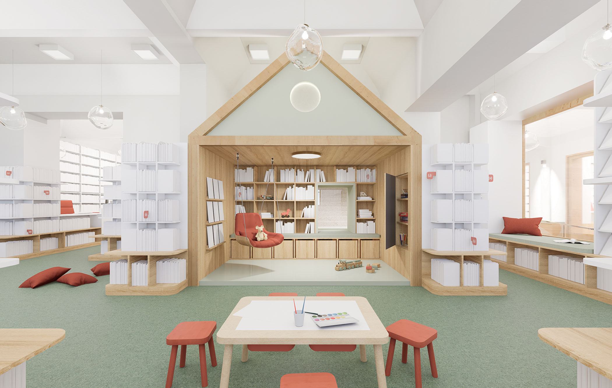 knihovna _ domek dětský